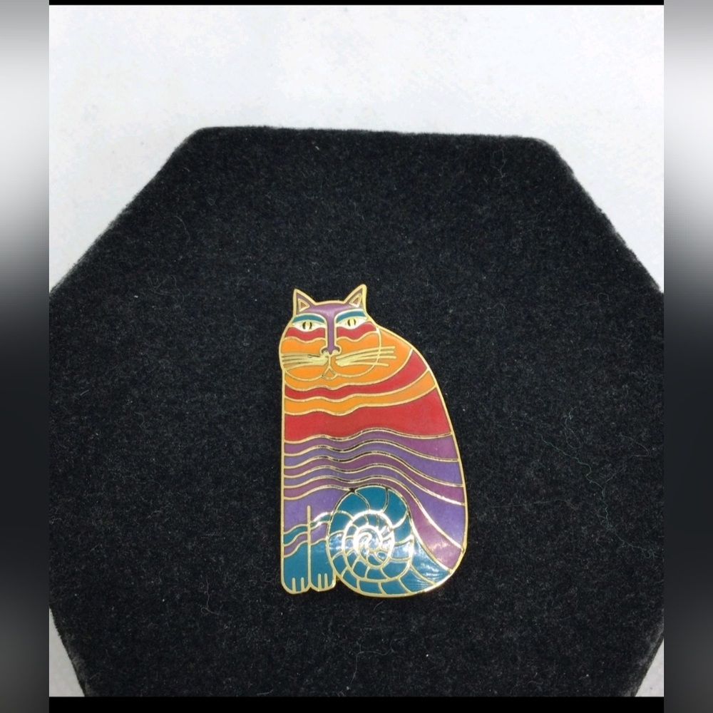 Laurel Burch "Rainbow Cats" Enameled Brooch